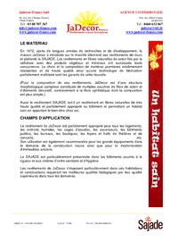 Description du matériau écologique SAJADE