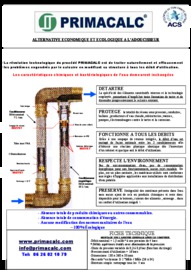 Fiche technique anticalcaire PRIMACALC R3