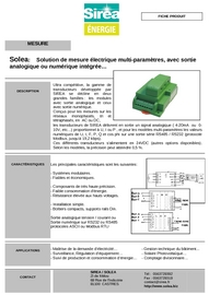 Capteurs / transducteurs SOLEA