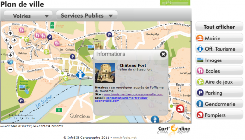 Cart'Online, plans interactifs web